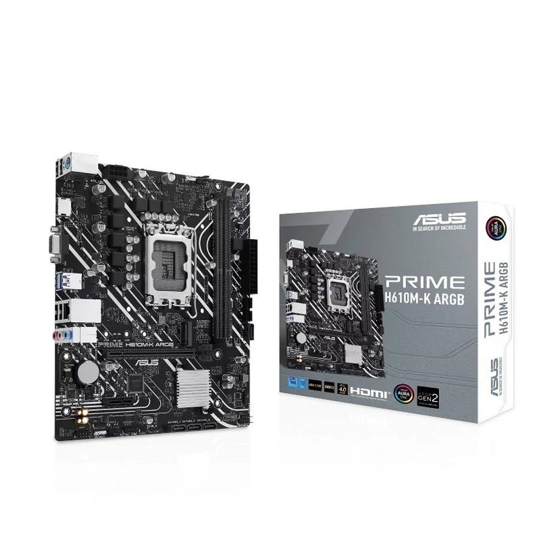 ASUS Placa Base PRIME H610M-K DDR5 ARGB mATX 1700 1