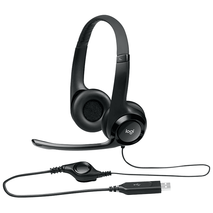 Logitech Auricular+Mic H390 USB Negro 4