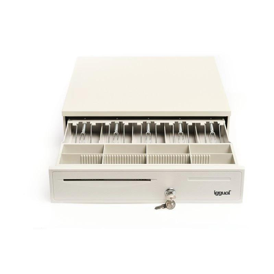 iggual Cajón Portamonedas IRON-50W 42cm 5+8 blanco 3