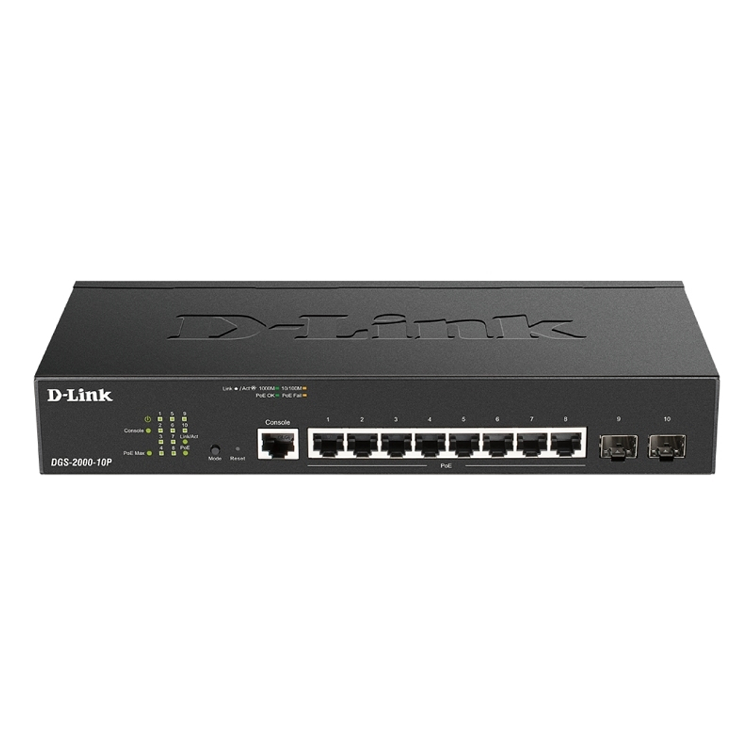 D-Link DGS-2000-10P Switch L2 8xGB PoE 2xSFP 1