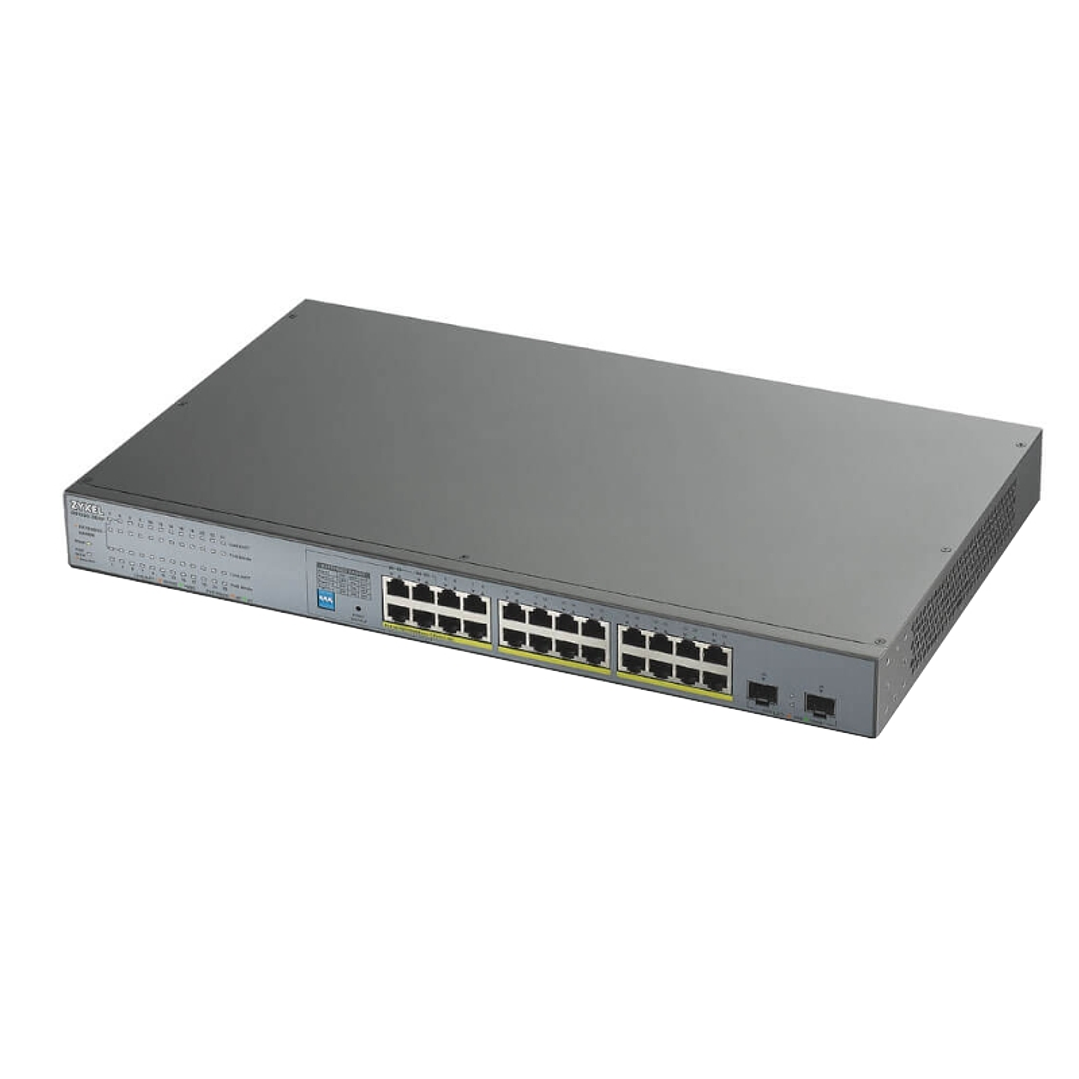 ZyXEL GS1300-26HP Switch 24xGB PoE 2xSFP 250W 1