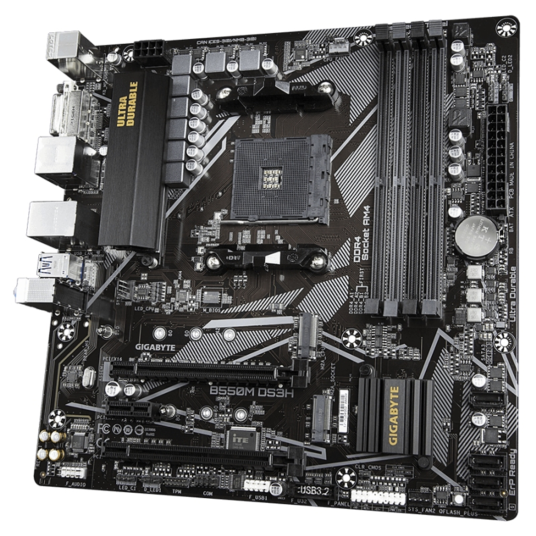 Gigabyte Placa Base B550M DS3H mATX AM4 3