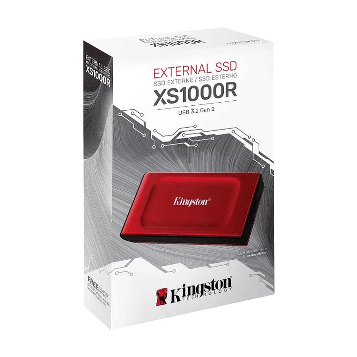 Kingston XS1000 eSSD 2Tb USB 3.2 tipo-C Rojo 3