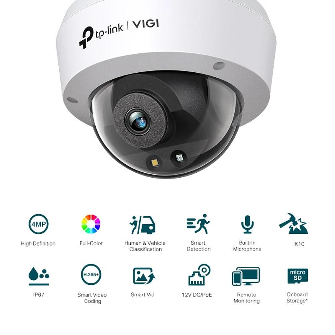 VIGI Cámara IP Domo C240 4MP Plást Full-Color 4mm 2