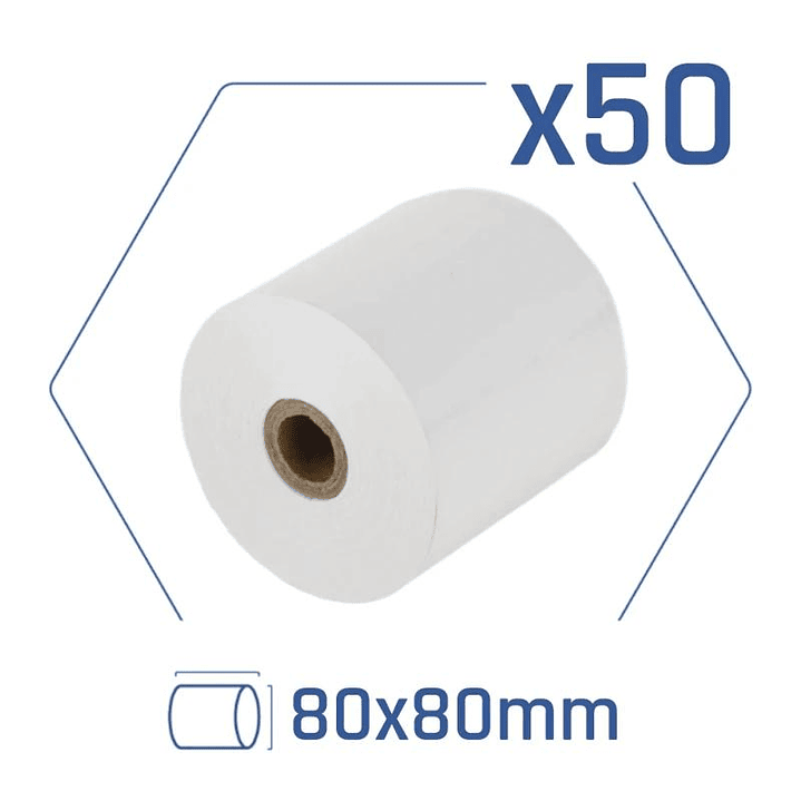 iggual Caja 50 rollos papel térmico sin BPA 80x80 2