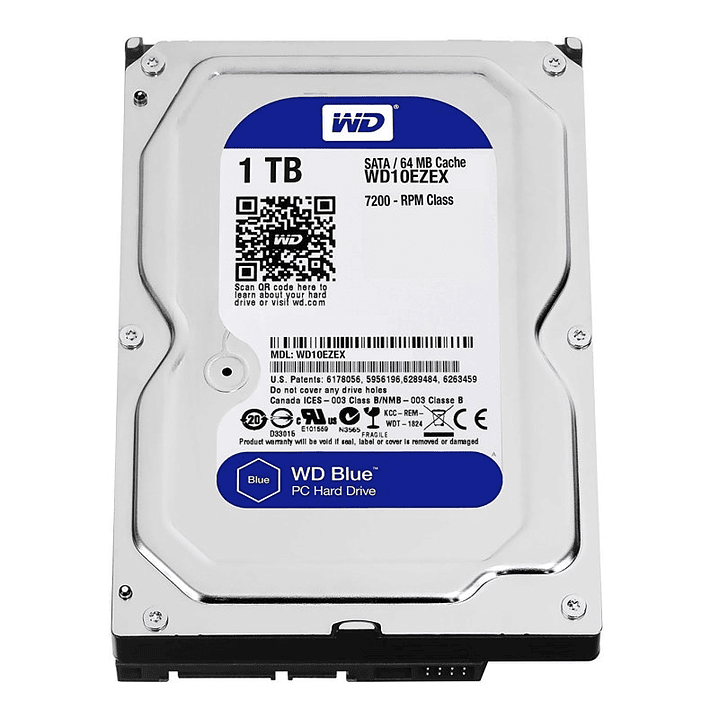 Western Digital Blue WD10EZEX 1TB SATA3 64MB 7200r 1