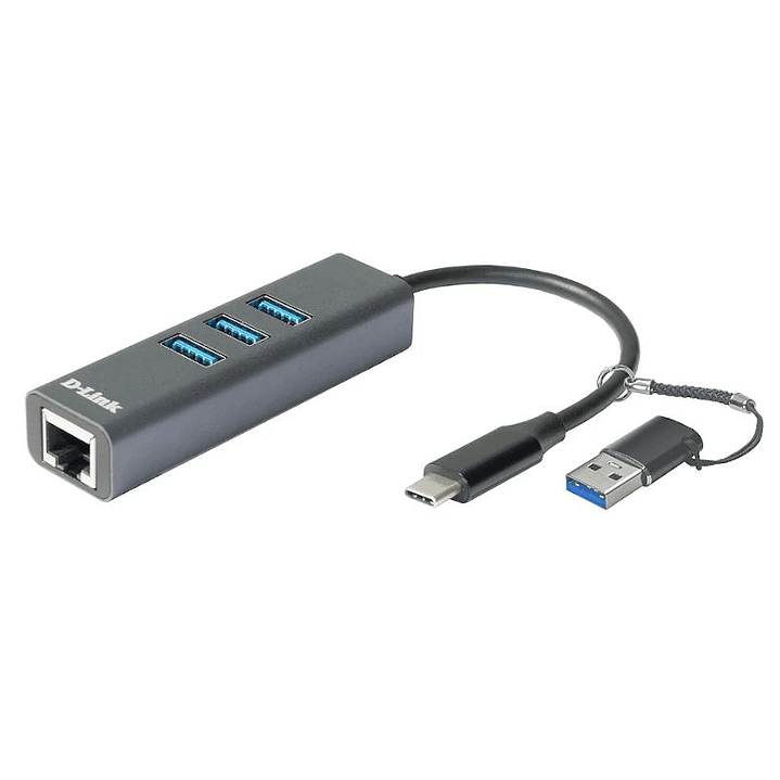 D-Link DUB-2332 USB-C/USB GbE Adapter 3xUSB 3.0 1