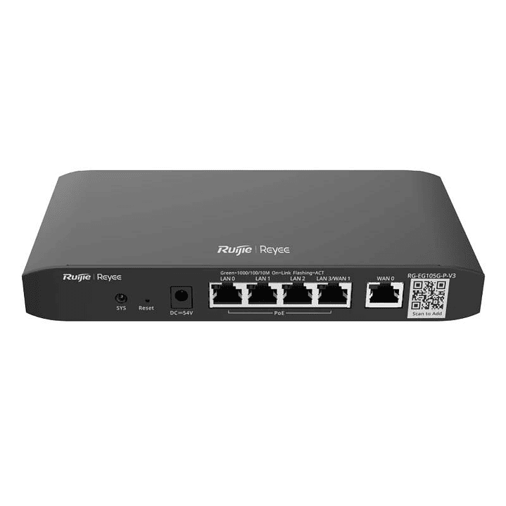 Reyee Cloud Router 5xGbE (4 POE+) 54W 2xWAN 3