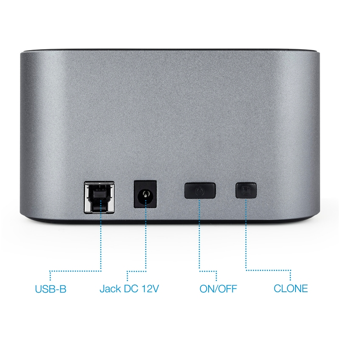 Tooq TQDS-805G Dock Station Doble Bahía HDD Gris 3
