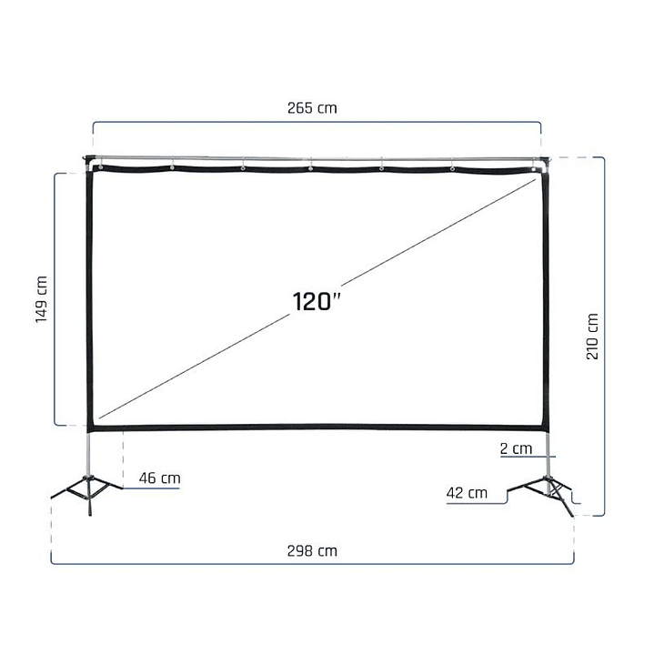 iggual Pantalla exterior portable 120