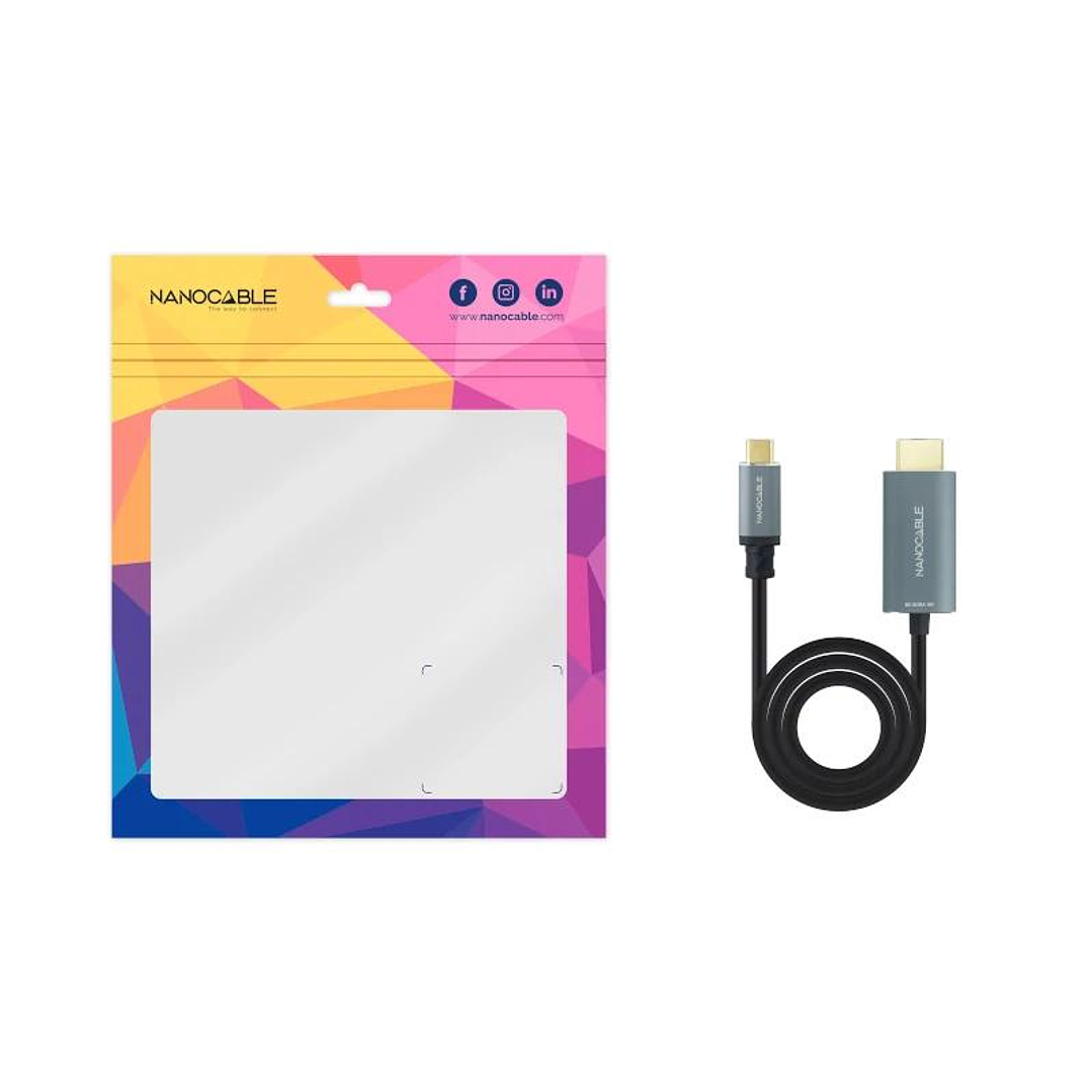 Nanocable Conversor USB-C a HDMI 2.1 8K@60HZ 1.8m 4