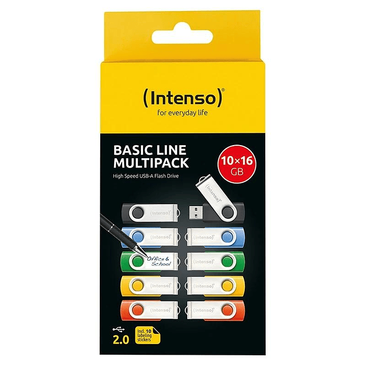 Intenso Basic Line Multipack Lápiz USB 2.0 4GB 10u 2