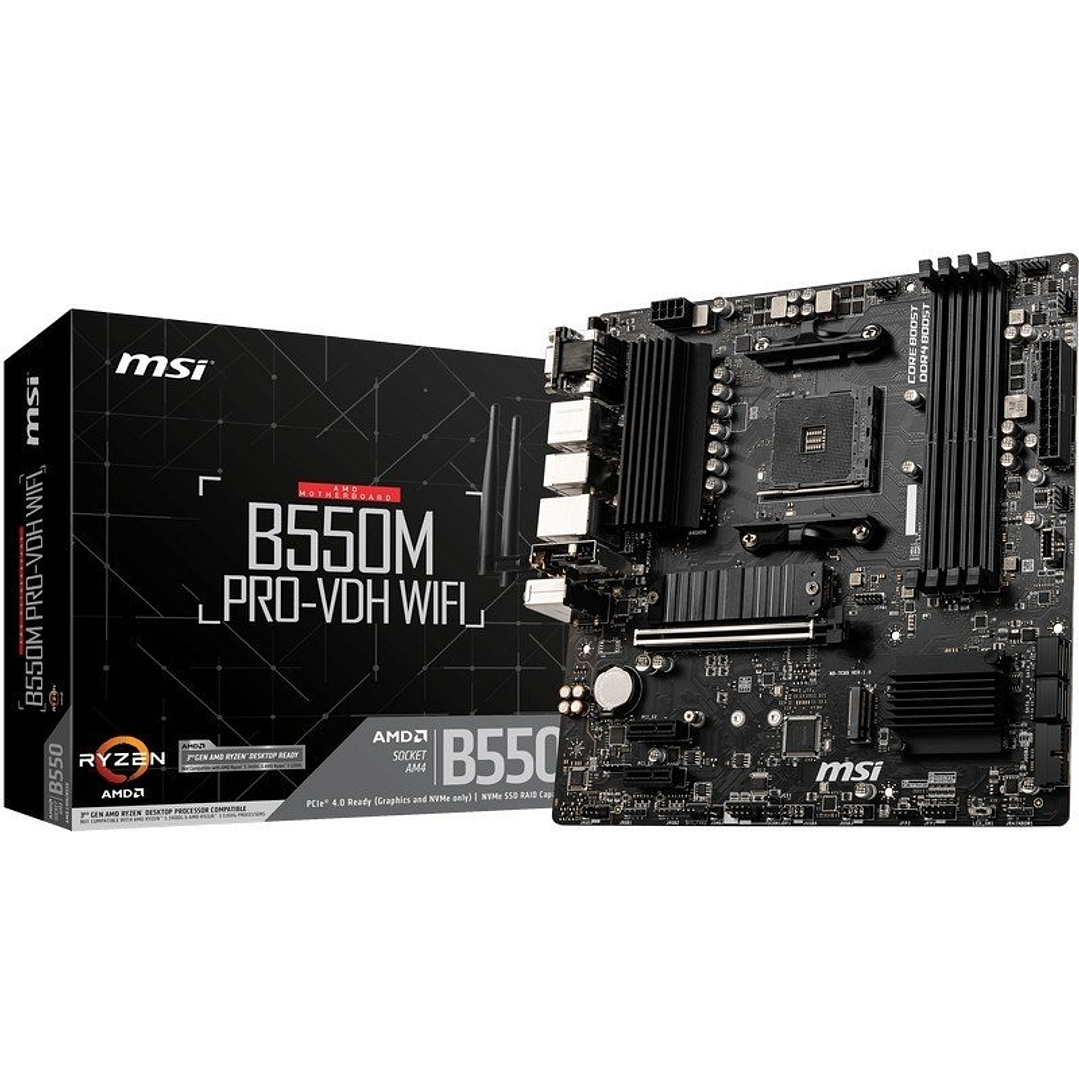 MSI Placa Base B550M PRO-VDH WIFI mATX AM4 1