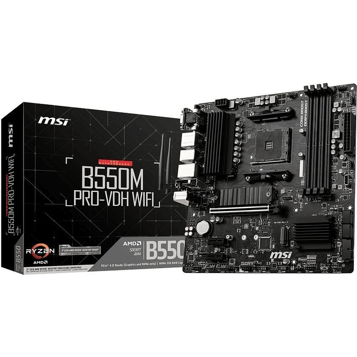 MSI Placa Base B550M PRO-VDH WIFI mATX AM4 1