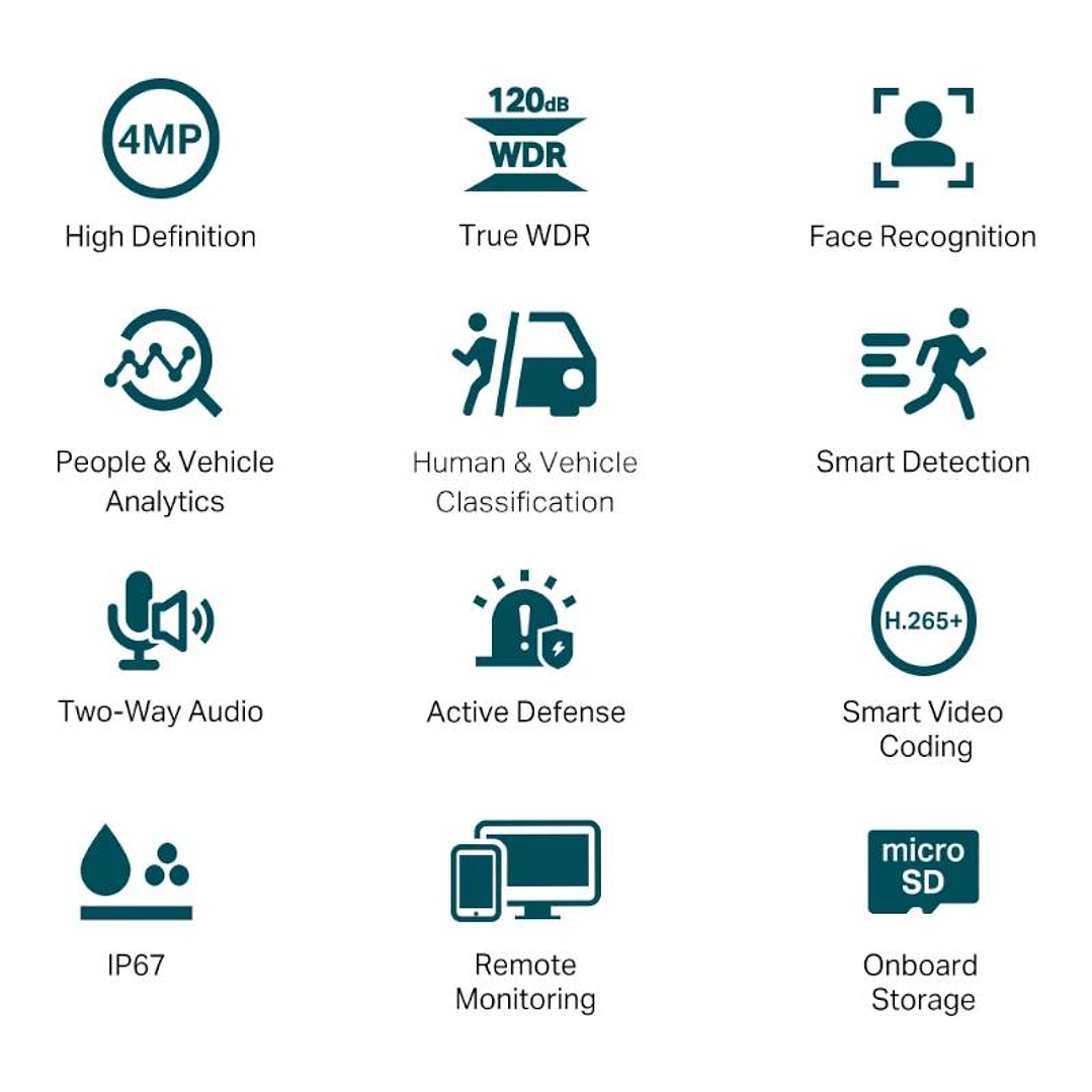 VIGI Cámara IP Bullet C340S 4MP Plástico Full-Colo 2