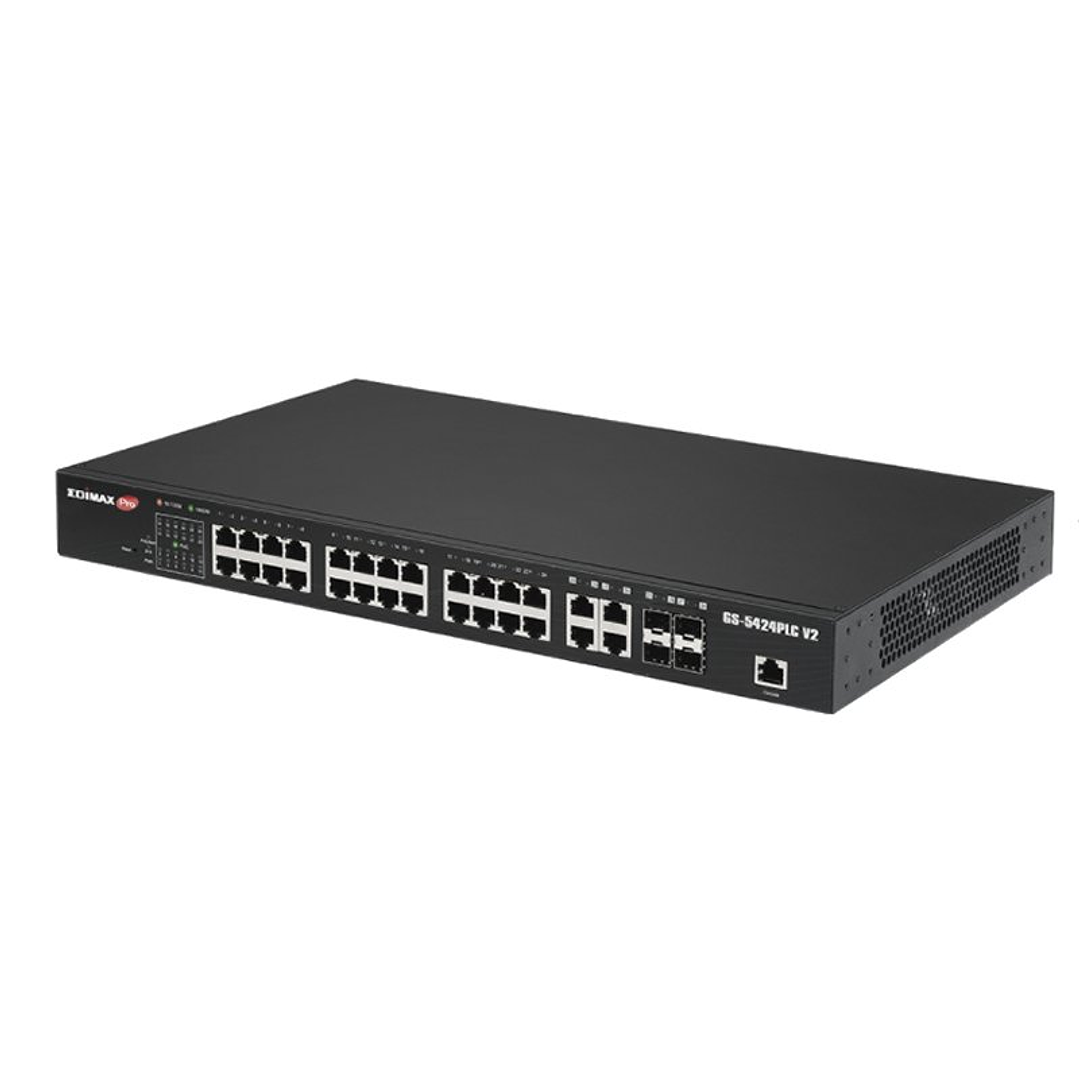 Edimax PRO GS-5424PLC V2 Switch 24xGB PoE+ 4xSFP 2