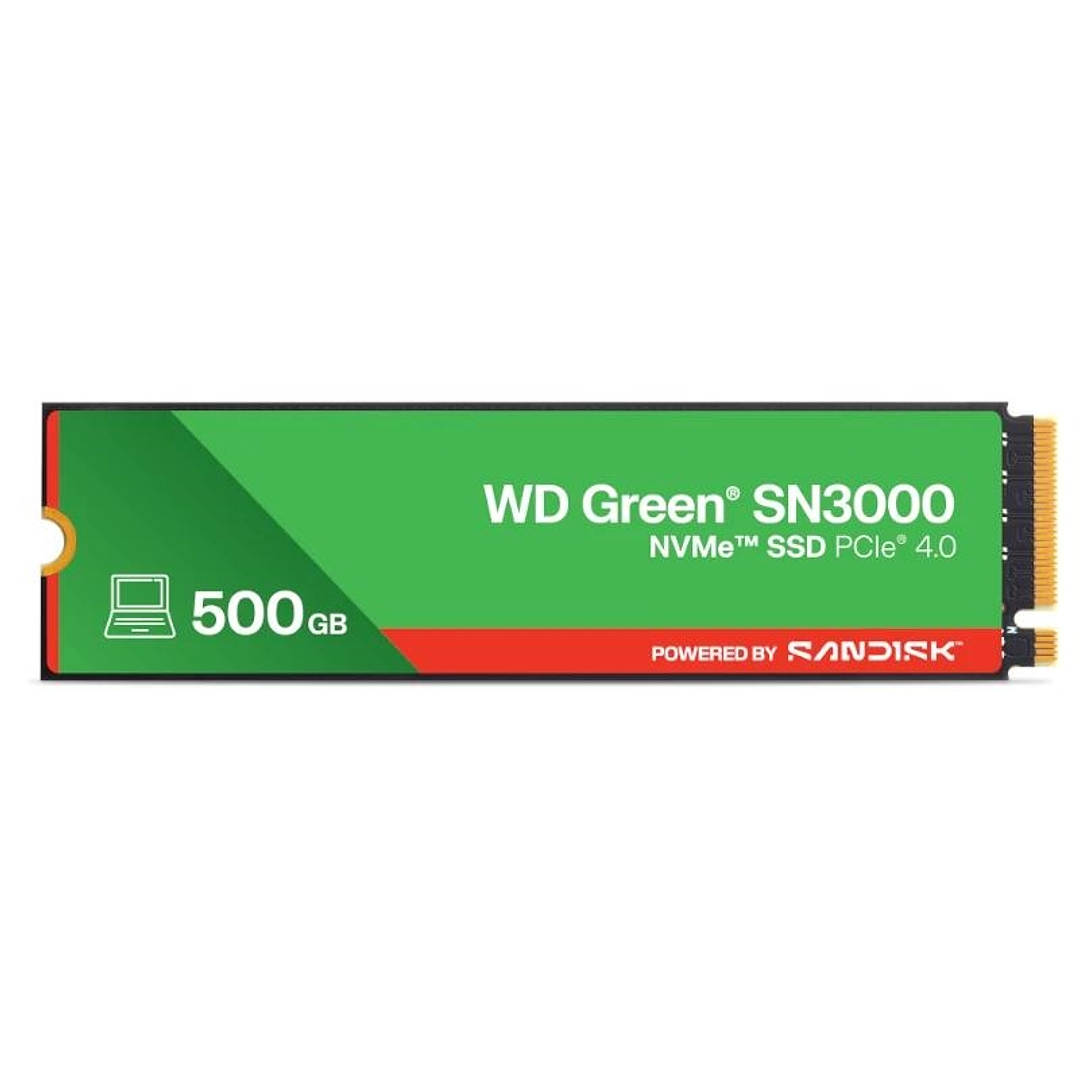 WD Green SN3000 SSD 500GB PCIe Gen4  NVMe 1