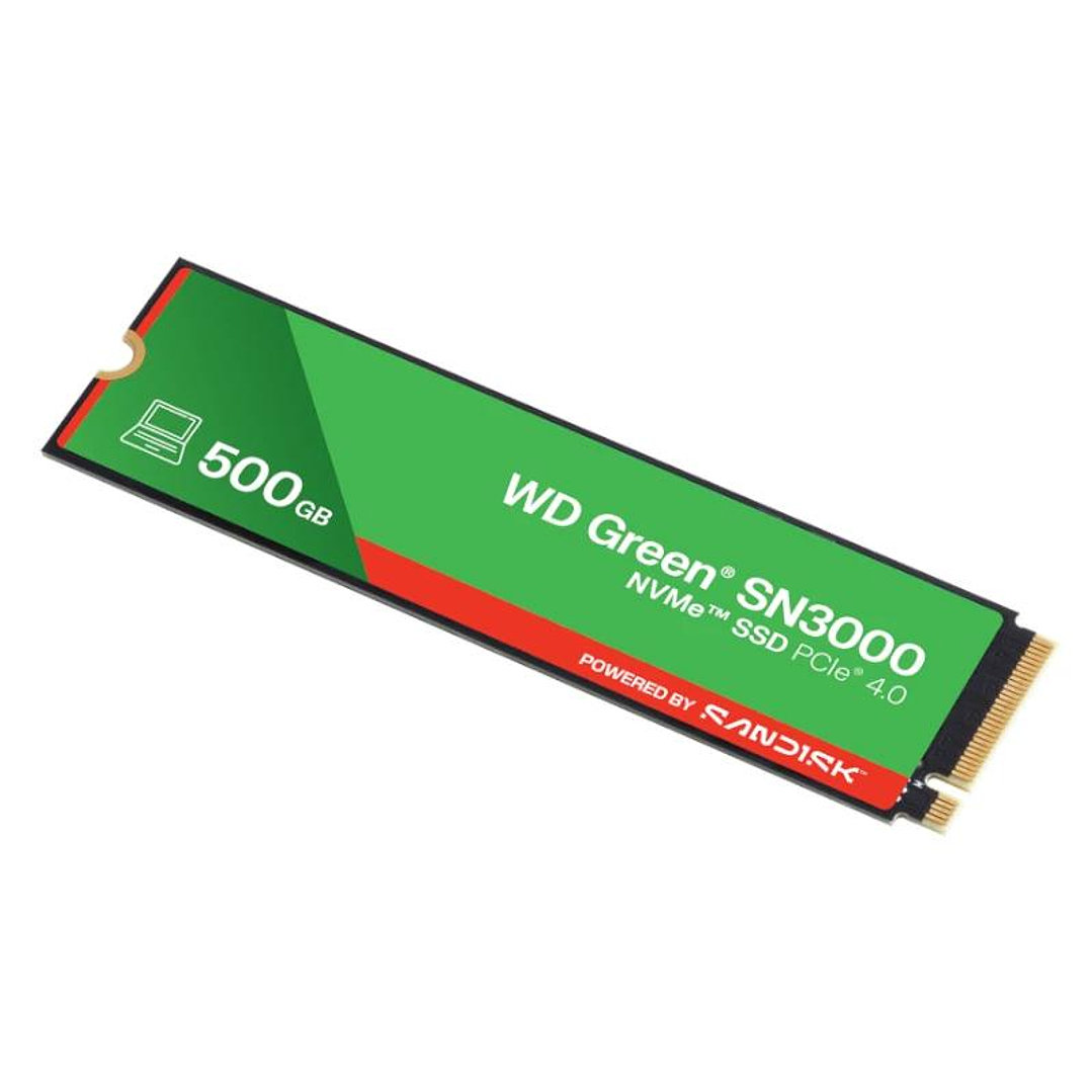 WD Green SN3000 SSD 500GB PCIe Gen4  NVMe 2