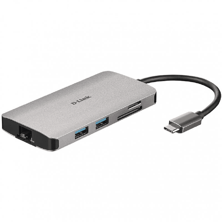 D-Link DUB-M810 Hub USB-C 8 en 1 HDMI/Eth/CardRead 1