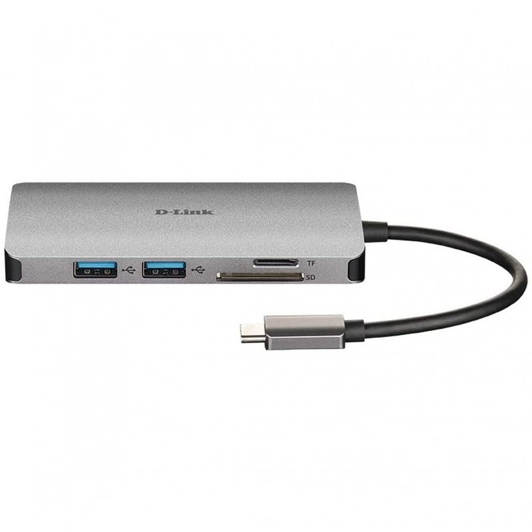 D-Link DUB-M810 Hub USB-C 8 en 1 HDMI/Eth/CardRead 2