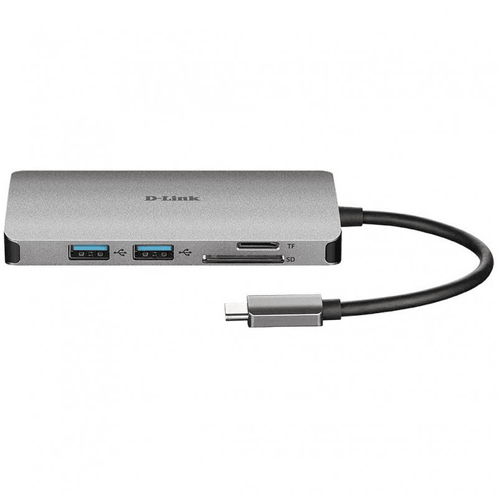 D-Link DUB-M810 Hub USB-C 8 en 1 HDMI/Eth/CardRead 2