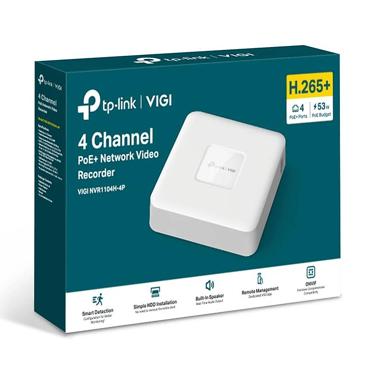 VIGI NVR1104H-4P Grabador IP Sencillo HDD 01 HDD 4 4