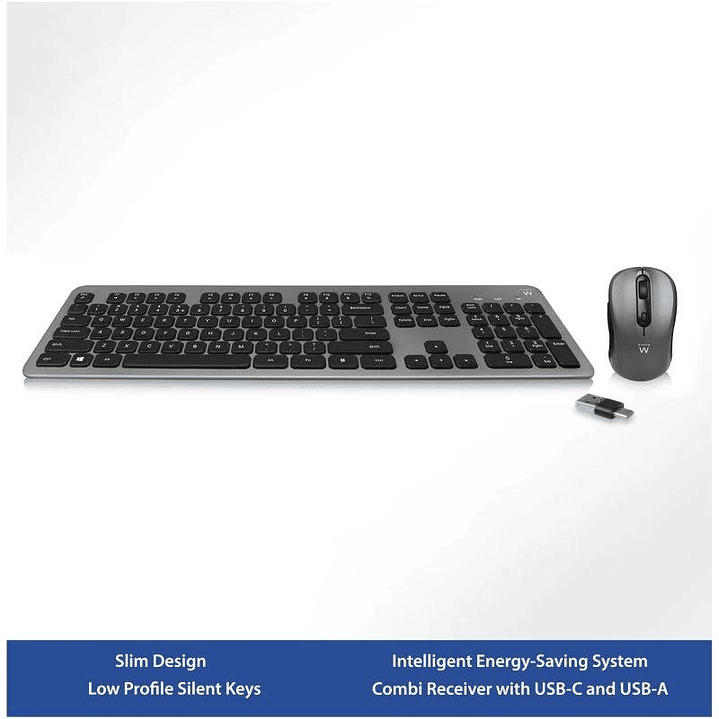 EWENT Kit Teclado +raton Ew3272 Slim 2