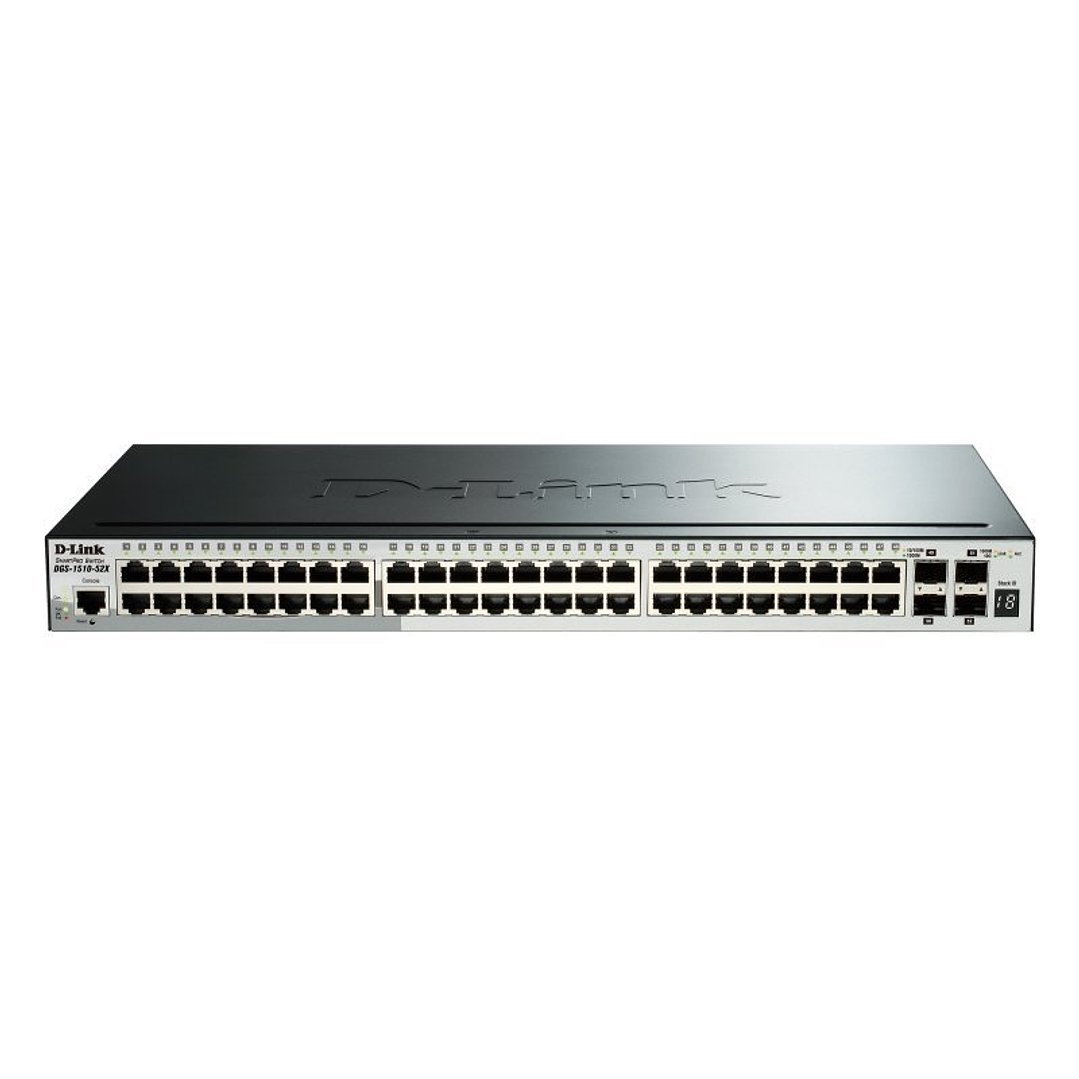 D-Link DGS-1510-52X/E Switch L2 48xGb 4x10Gb SFP+ 1