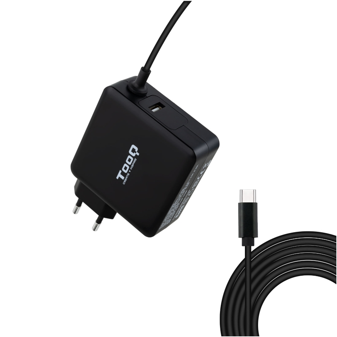 Tooq Cargador portátil conector USB-C 90W 1