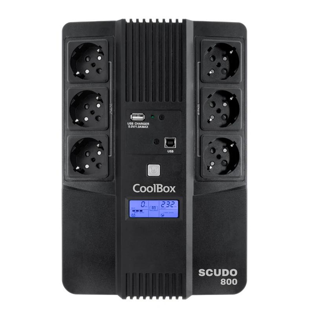 COOLBOX SAI SCUDO3 800VA/480W CON PANTALLA  LCD 2