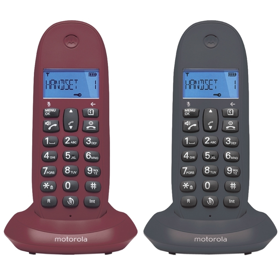MOTOROLA C1002 LB+ Telefono DECT DUO Gris-Granate 1