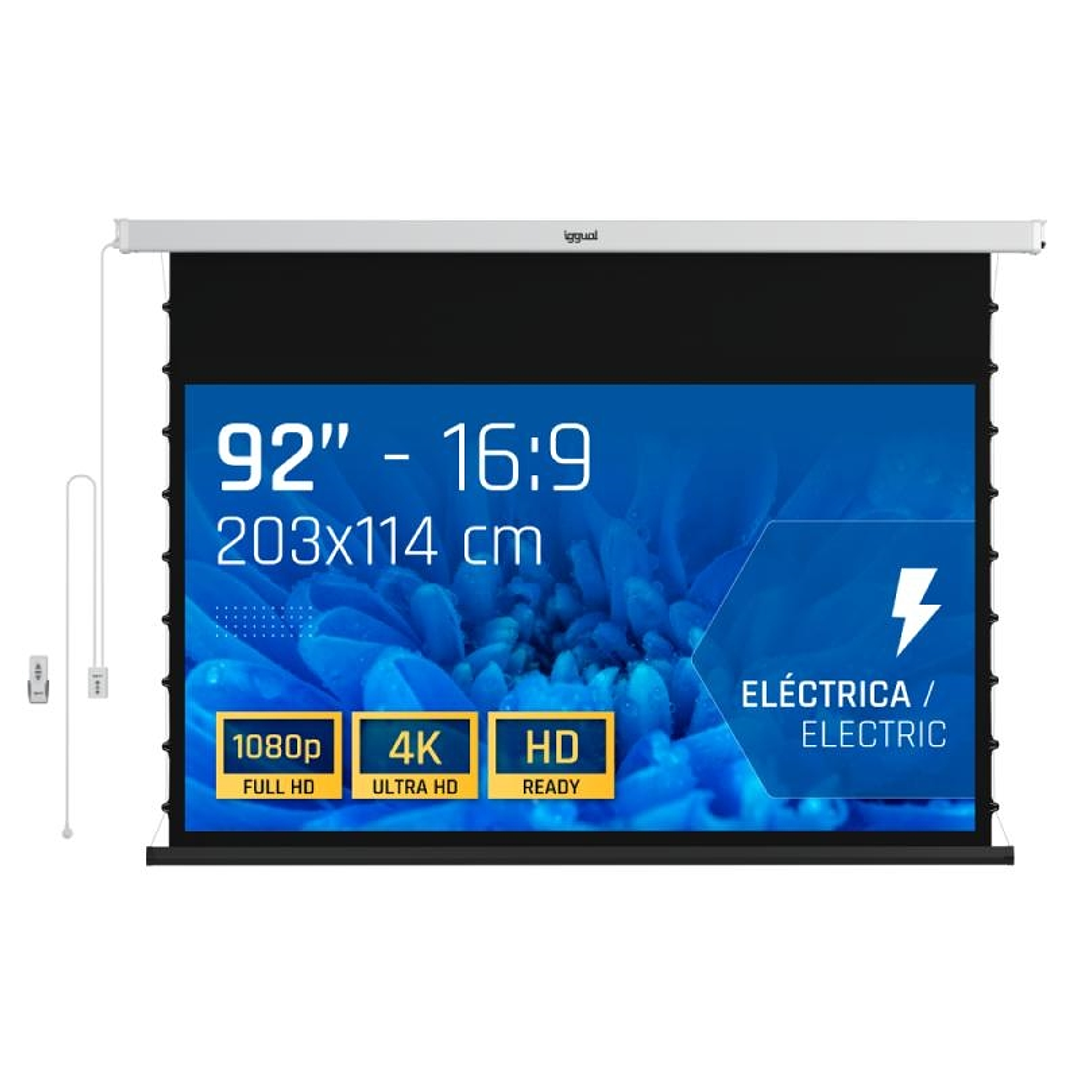 iggual Pantalla eléc tensionada 16:9 92