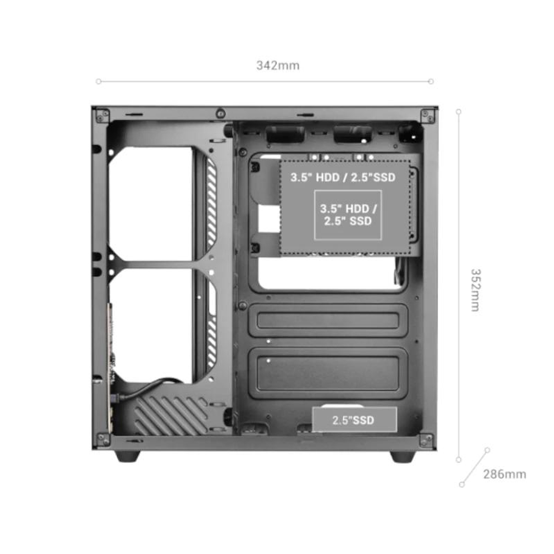 MARS GAMING MCV-ONE Atx Doble Cámara Negro 4