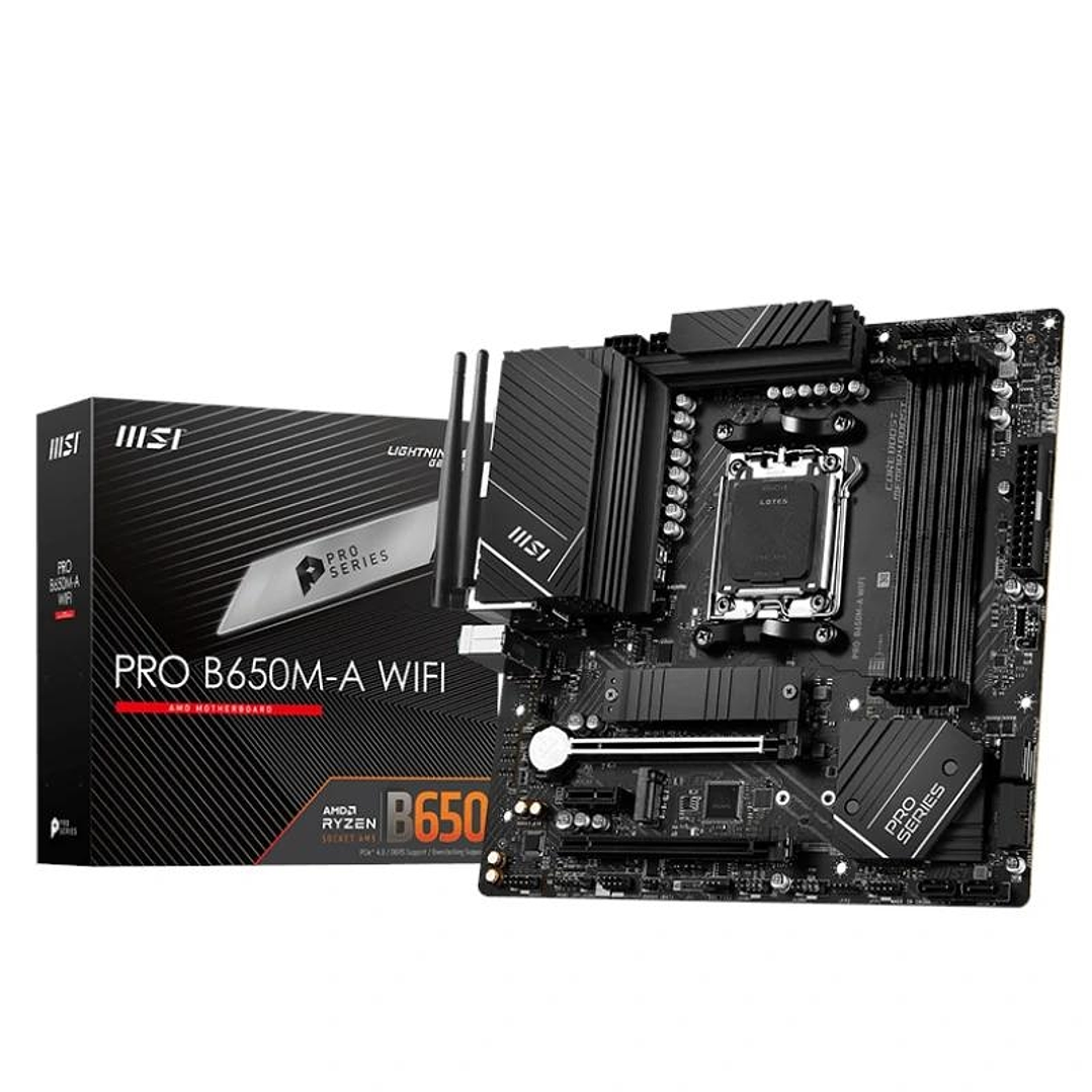 MSI Placa Base PRO B650M-A WIFI mATX AM5 1