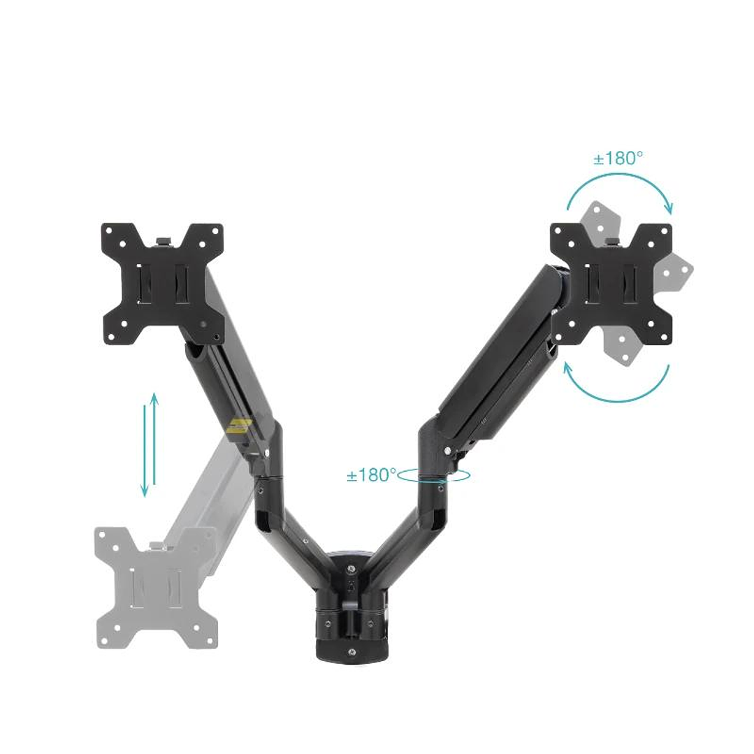 Tooq Soporte Pared LP1434TNR-B 2 brazo 13-34 Negro 2