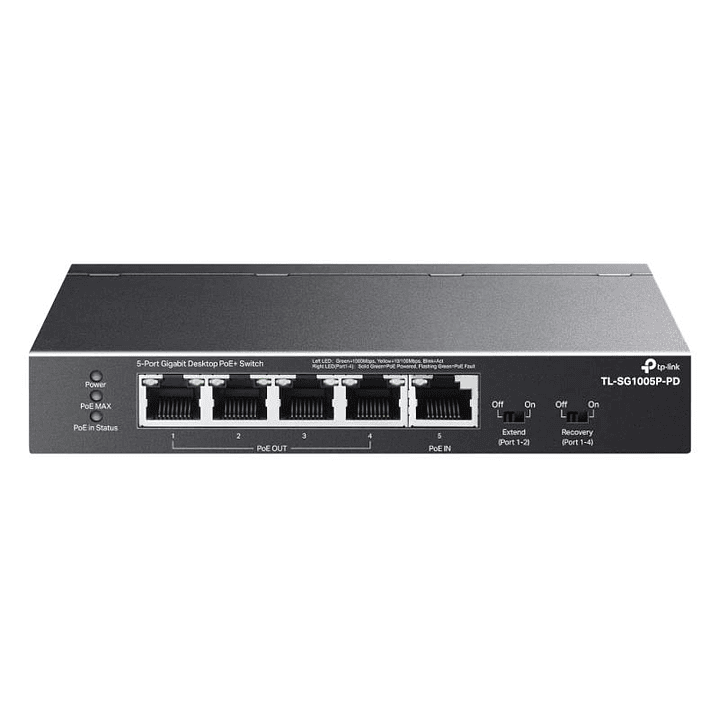 TP-Link TL-SG1005P-PD Switch 1xPoE++ In 4xPoE+ Out 2