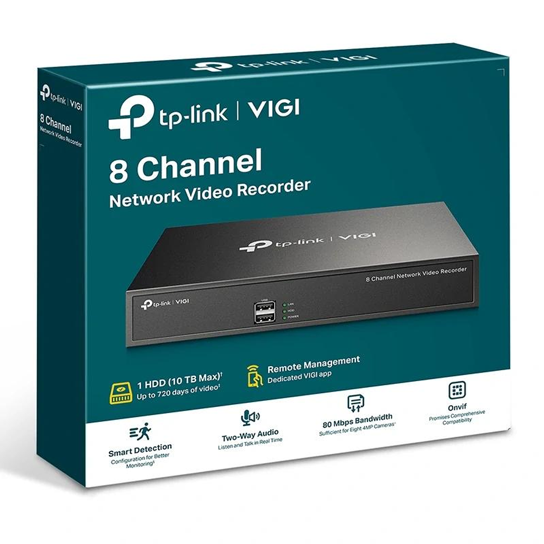 VIGI Grabador IP NVR1008H Rack 01 HDD 08 Canales 3