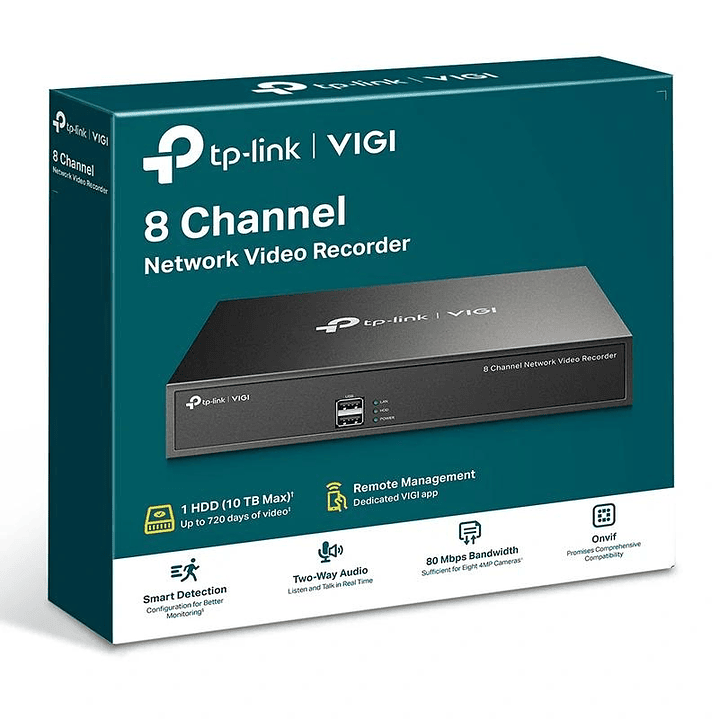 VIGI Grabador IP NVR1008H Rack 01 HDD 08 Canales 3