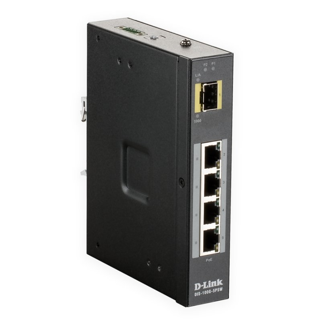 D-Link DIS-100G-5PSW Switch Industrial 4xGB 1xSFP 1