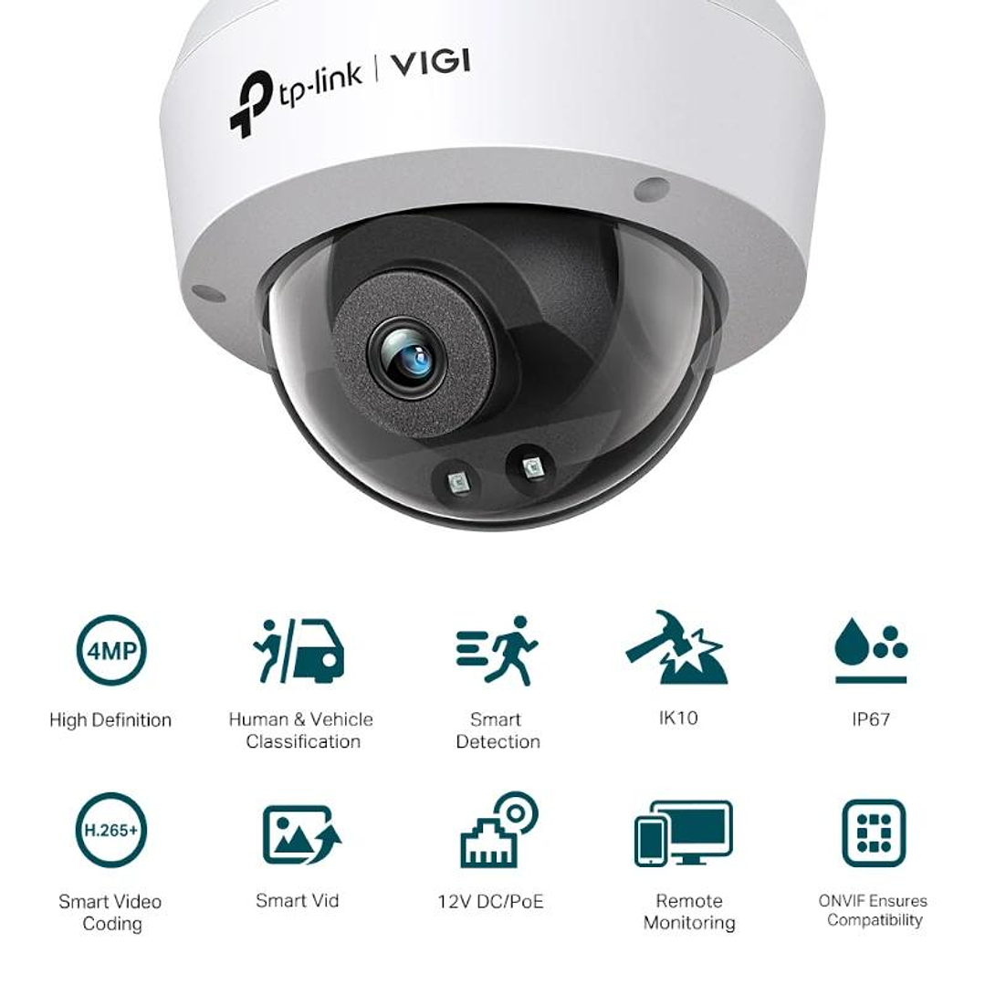 VIGI Cámara IP Domo C240I 4MP Plástico IR 2.8mm 2