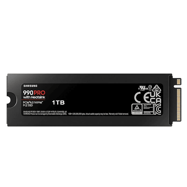 Samsung 990 PRO HeatSink SSD 1TB PCIe 4.0 NVMe M.2 2