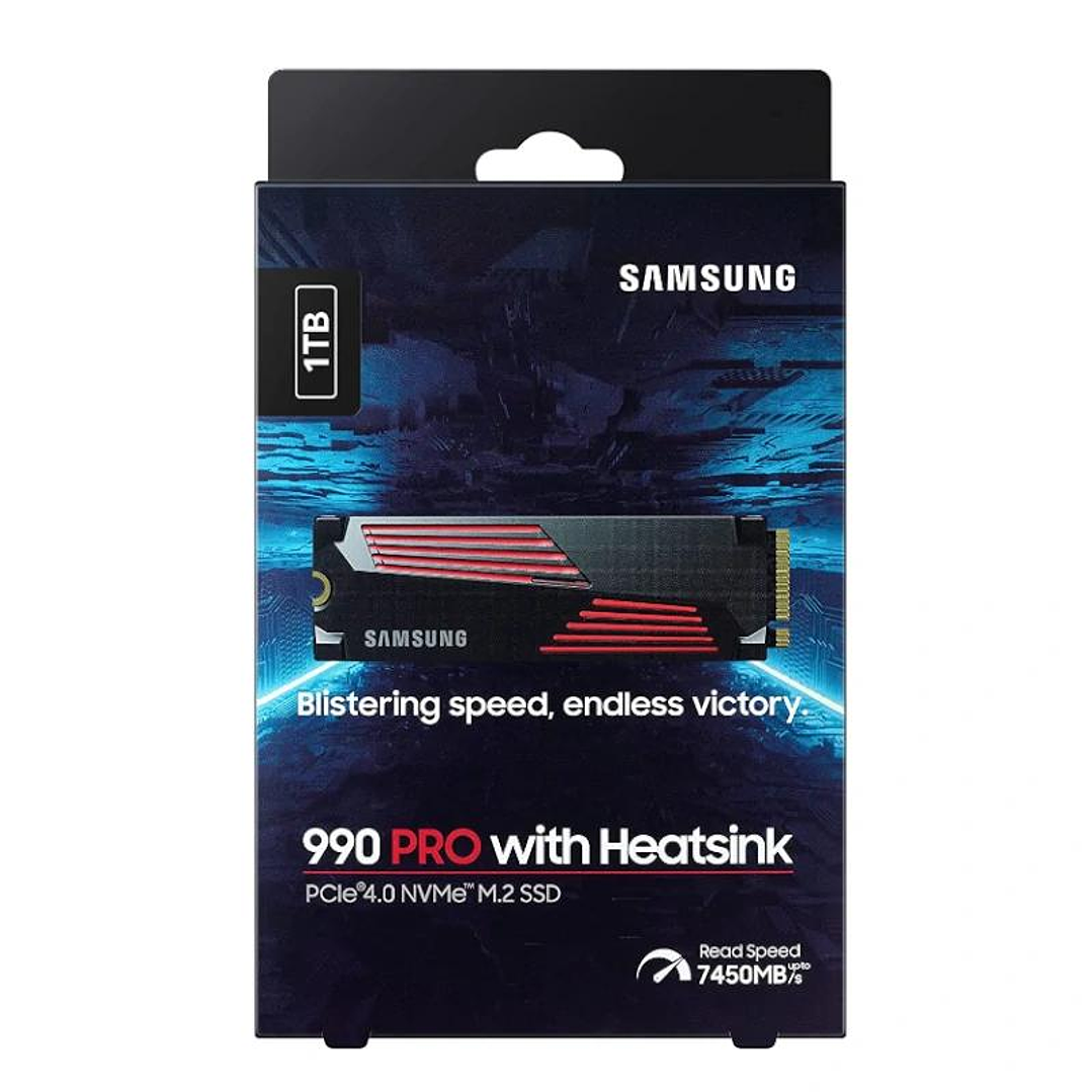 Samsung 990 PRO HeatSink SSD 1TB PCIe 4.0 NVMe M.2 3