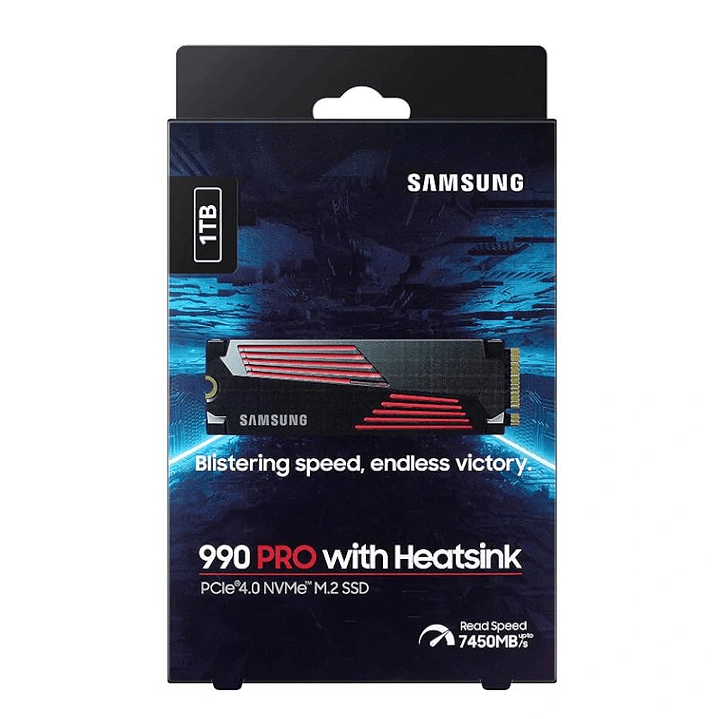 Samsung 990 PRO HeatSink SSD 1TB PCIe 4.0 NVMe M.2 3