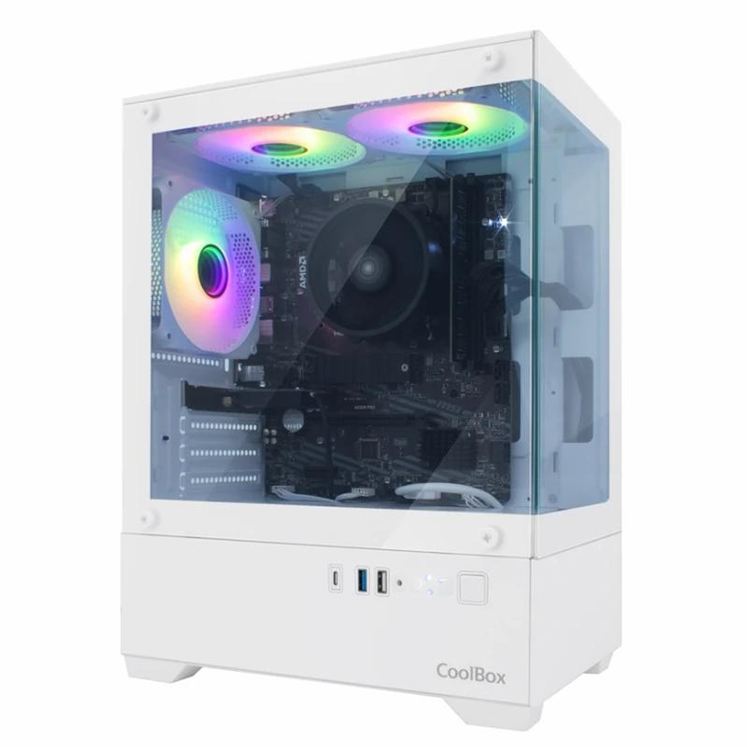 Coolbox Caja Gaming MATX GM200 V.Lite ARGB S.FTE B 1