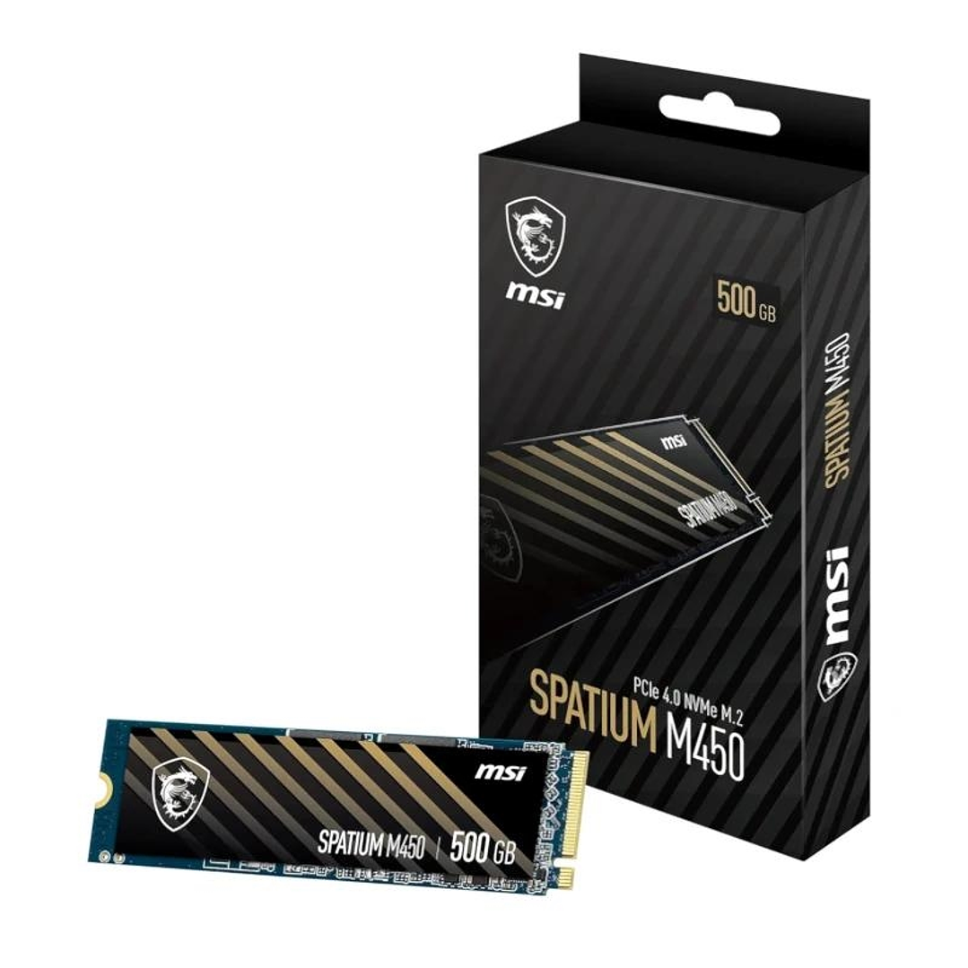 MSI SSD Spatium M450 500Gb PCIe 4.0 NVMe 3600 Mb-s 1