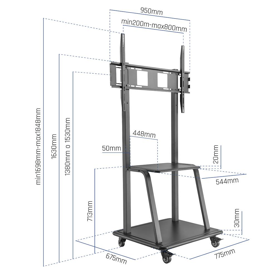 iggual GOLIAT Soporte TV con ruedas 37