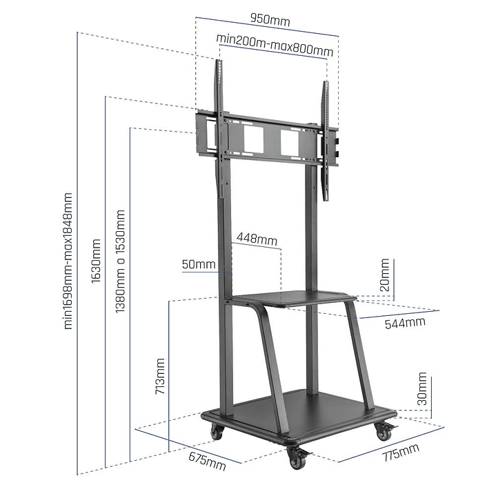 iggual GOLIAT Soporte TV con ruedas 37