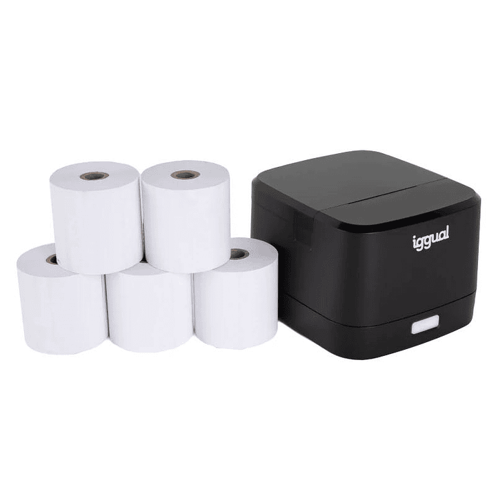 iggual Kit impresora térmica TP EASY 58 + 5 rollos 1