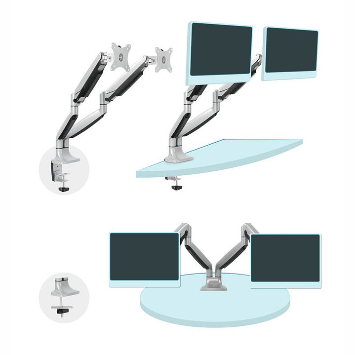 Tooq DB3132TNR-S Soporte Mesa incl/gir 2brz 13-32
