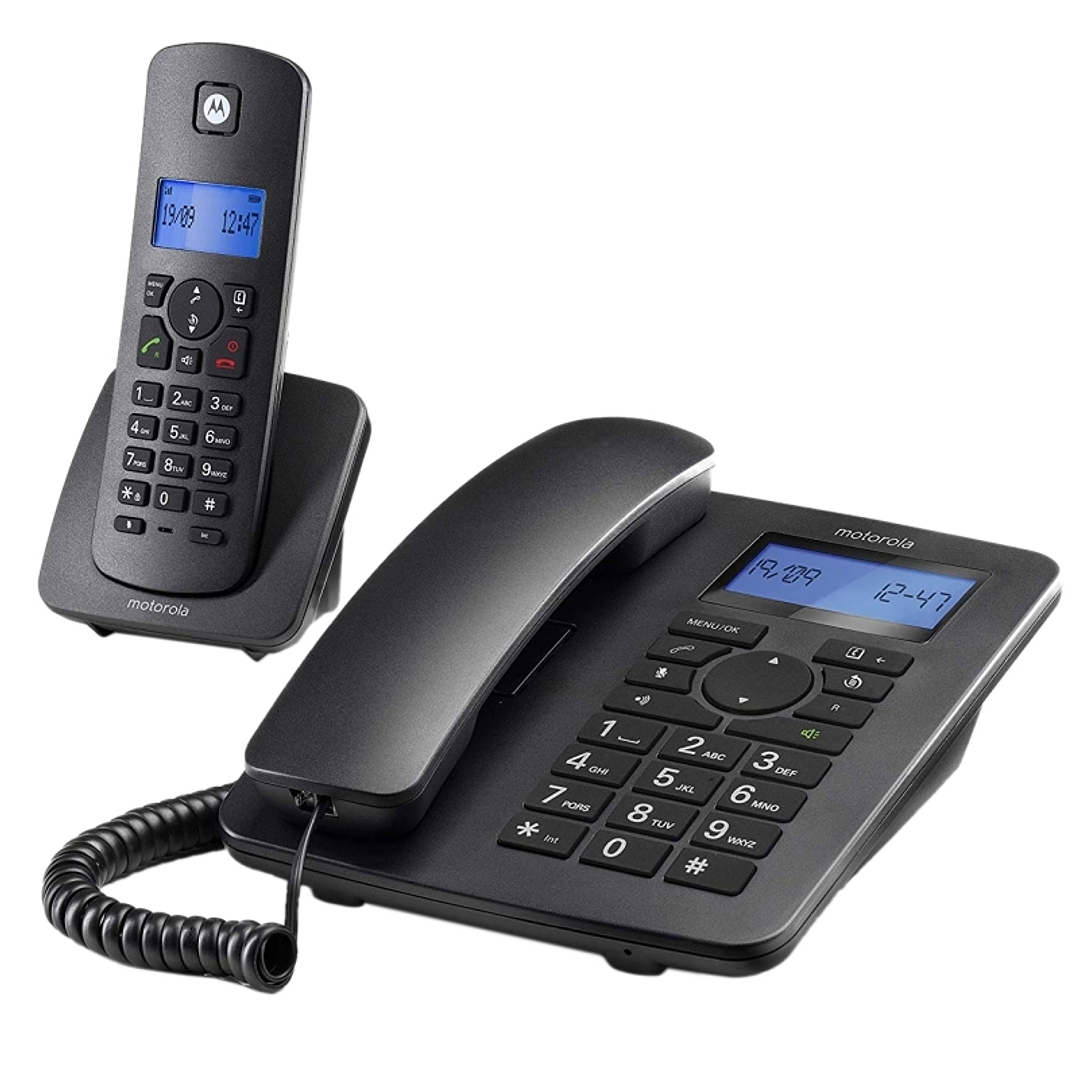 MOTOROLA C4201 Telefono Combo Fijo + DECT Negro 1